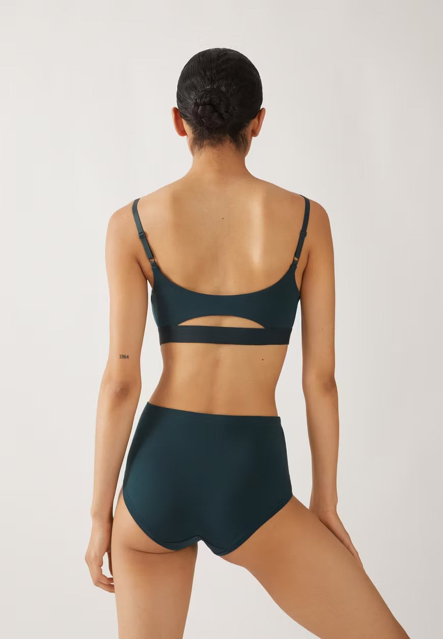 SS25 - ARMEDANGELS - Birtaa High waist Underwear - Teal Stone back 2 