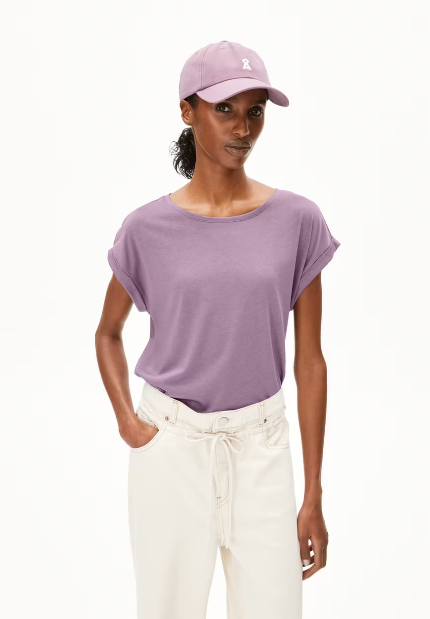SS25 - ARMEDANGELS - Jilaana Top in Sunset Sky - front 1 