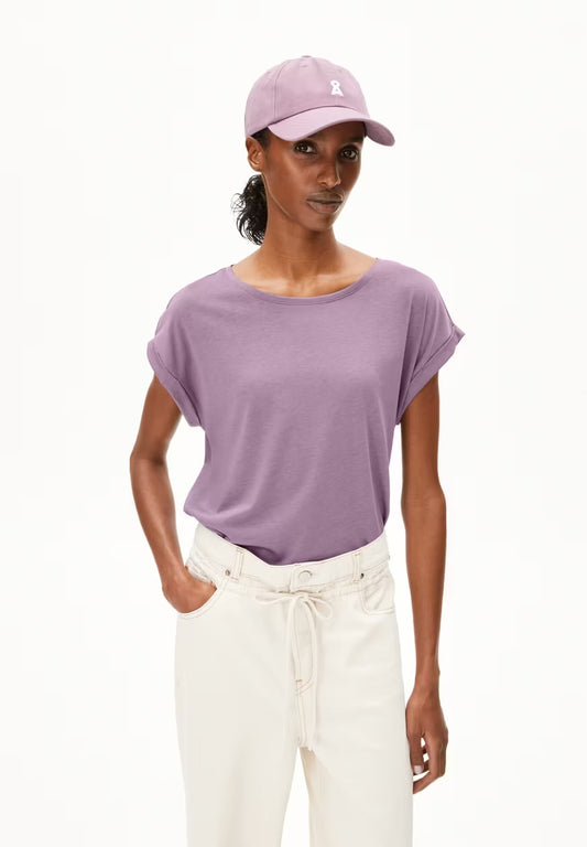 SS25 - ARMEDANGELS - Jilaana Top in Sunset Sky - front 1 