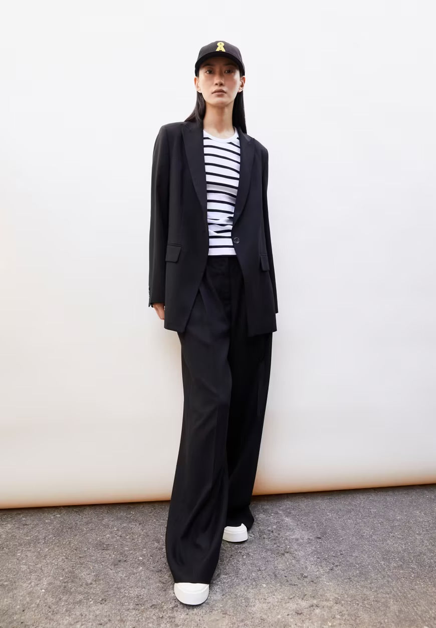 SS25 - ARMEDANGELS -  Kaarda Stripe Shirt in White/Black - front 4
