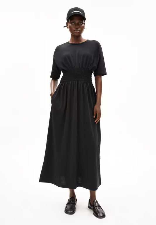 SS25 - ARMEDANGELS - Kiwanaa Dress in Black - front 1 