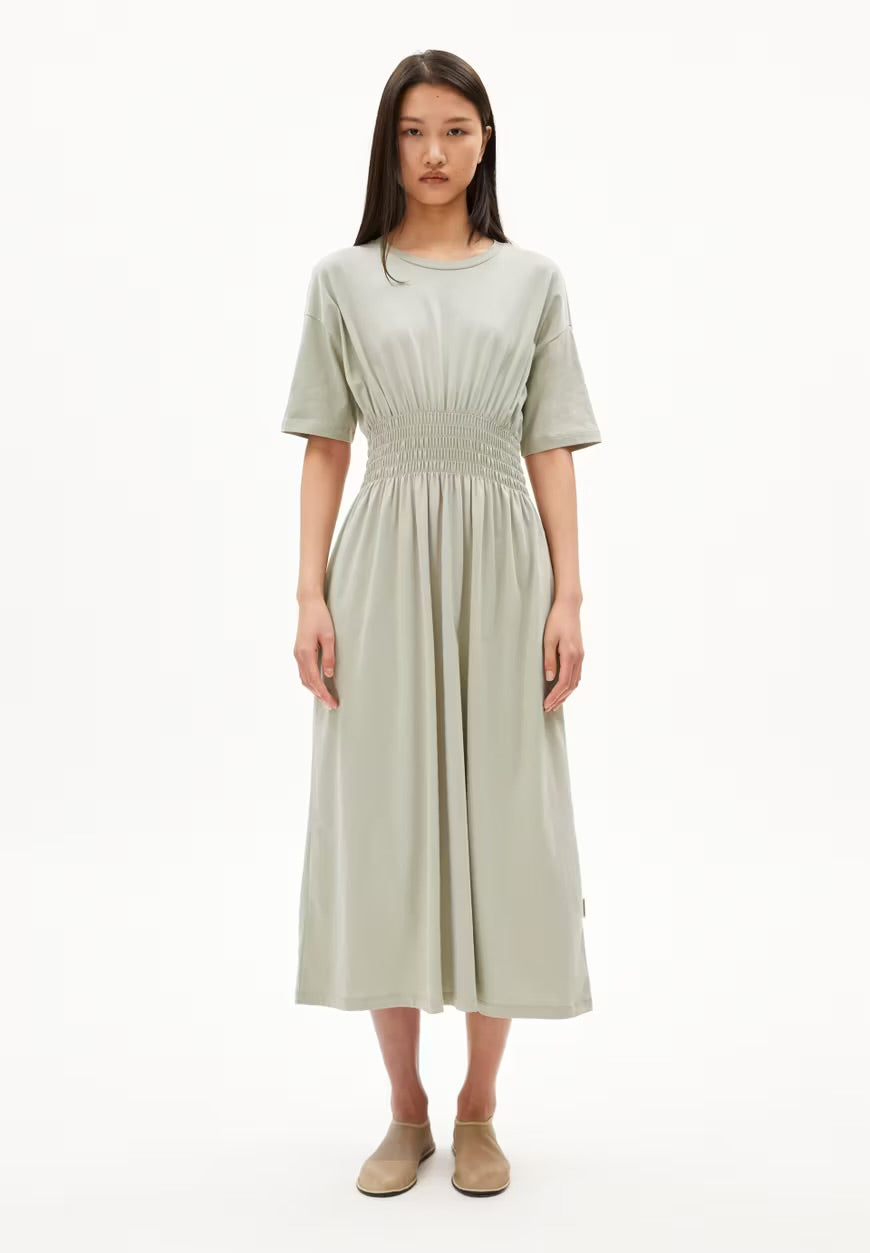 SS25 - ARMEDANGELS - Kiwanaa Dress in Seagreen - front 1 