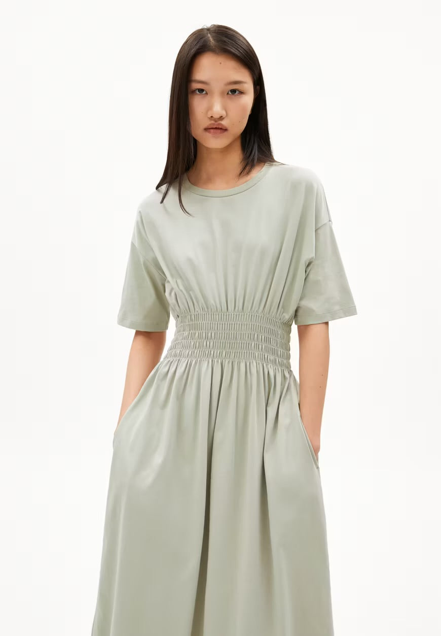 SS25 - ARMEDANGELS - Kiwanaa Dress in Seagreen - front 3 