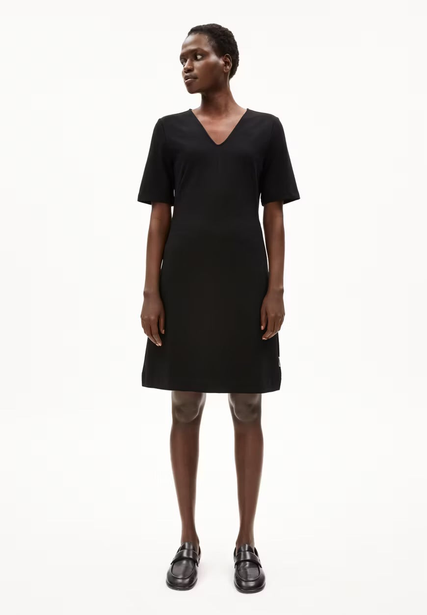SS25 - ARMEDANGELS - Lesjaa Dress in Black - front 1 