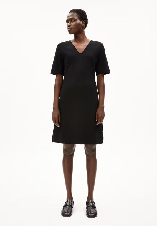 SS25 - ARMEDANGELS - Lesjaa Dress in Black - front 1 