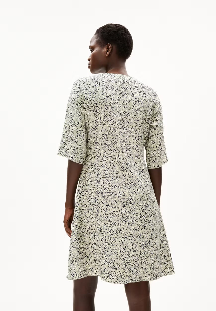 SS25 - ARMEDANGELS - Lilaat Waterdrop  Dress in Seagreen - back 2 