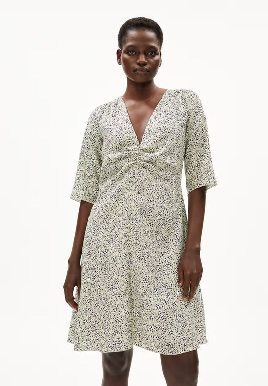 SS25 - ARMEDANGELS - Lilaat Waterdrop  Dress in Seagreen - front 1 