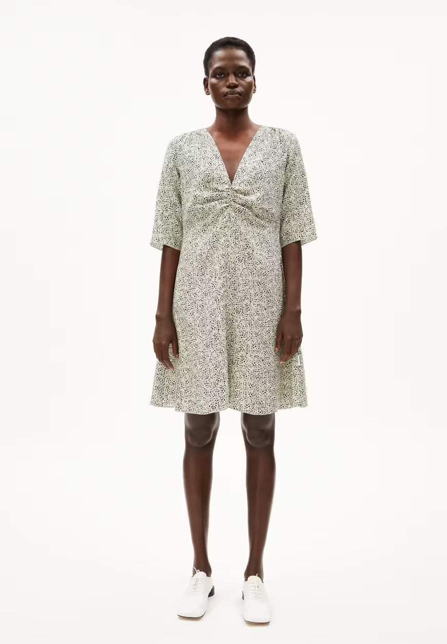 SS25 - ARMEDANGELS - Lilaat Waterdrop  Dress in Seagreen - front 3 
