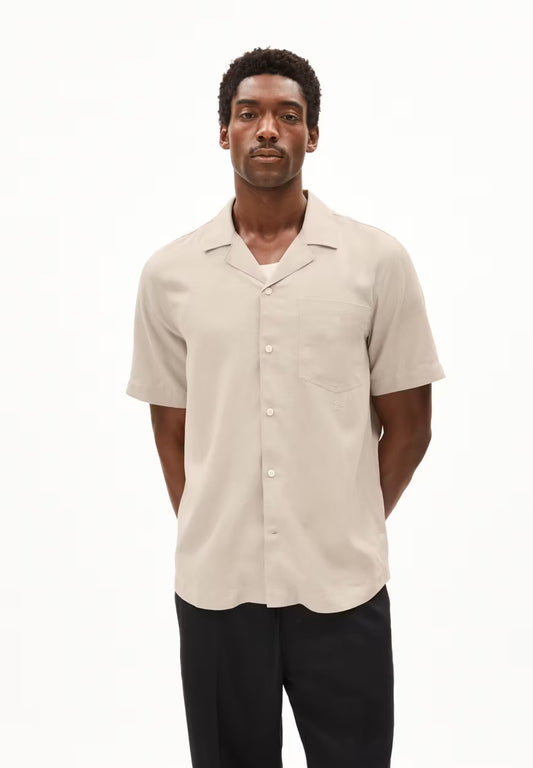 SS25 - ARMEDANGELS - Lovaar Lino Shirt in Sand Stone - Front 1 
