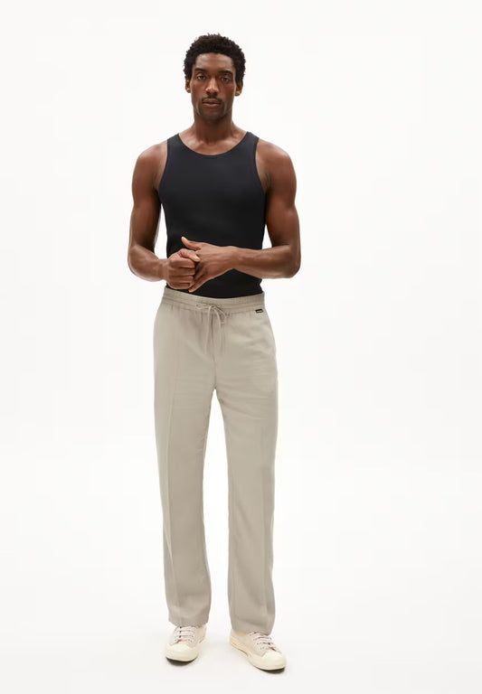 SS25 - ARMEDANGELS - Lukaa Lino Pant in Sand Stone - front 1 