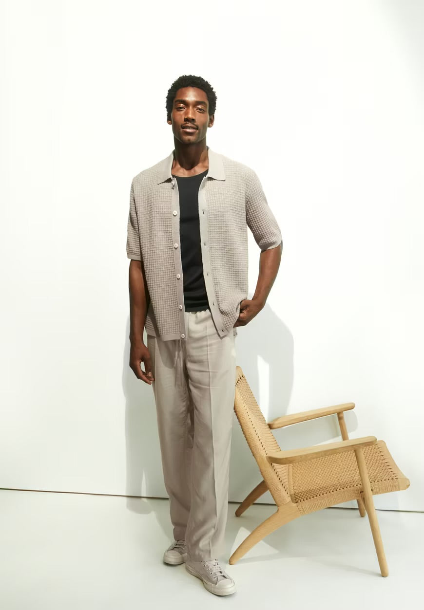 SS25 - ARMEDANGELS - Lukaa Lino Pant in Sand Stone - front 4