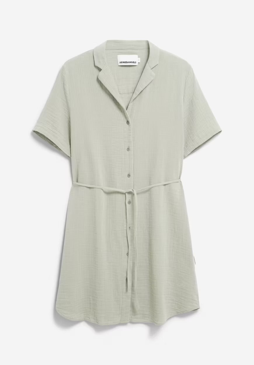 SS25 - ARMEDANGELS - Mabelaa Musselin Dress in Seagreen - display 7 