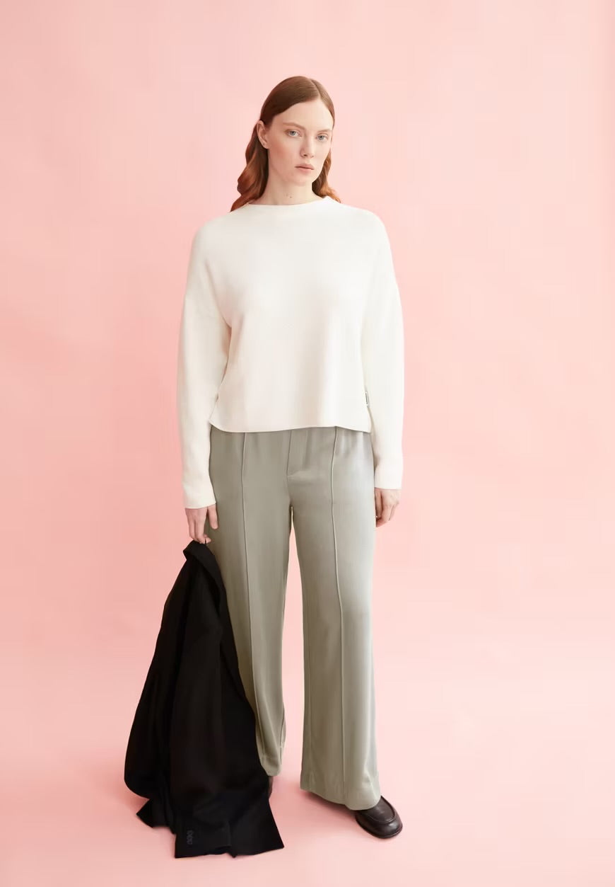 SS25 - ARMEDANGELS - Merinaa Links Sweater in Light Oatmeal - front full length 4