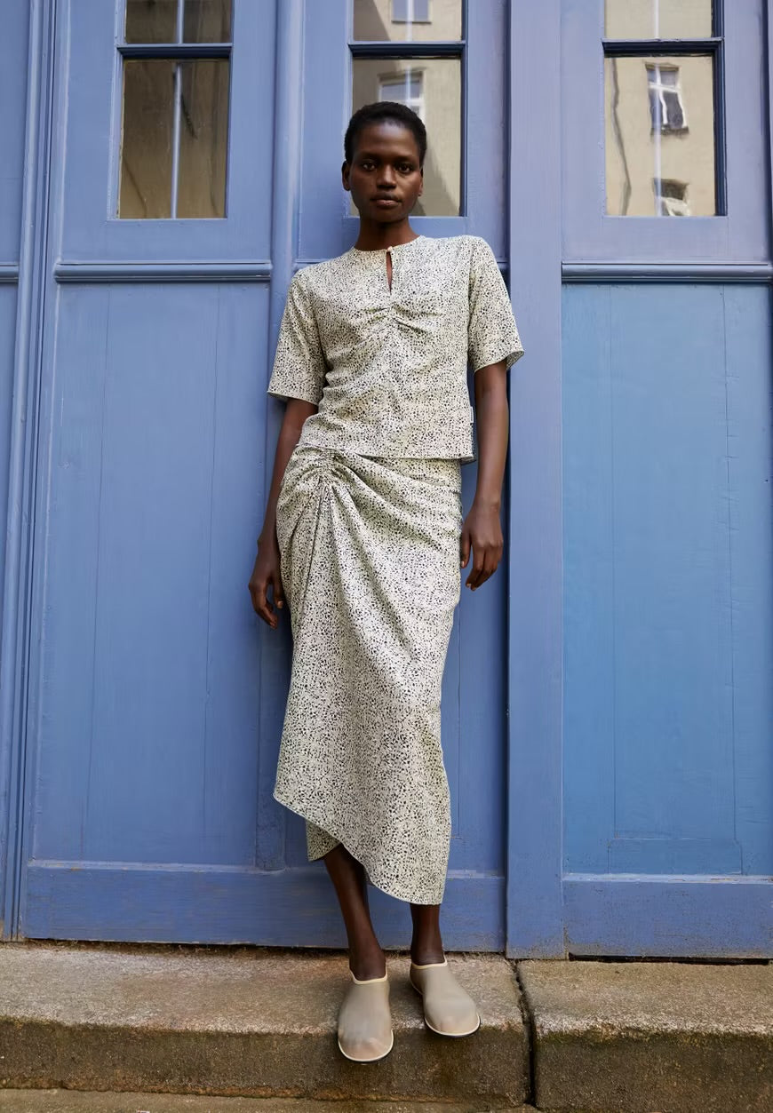 SS25 - ARMEDANGELS - Wolaa Skirt in Seagreen - front 1 