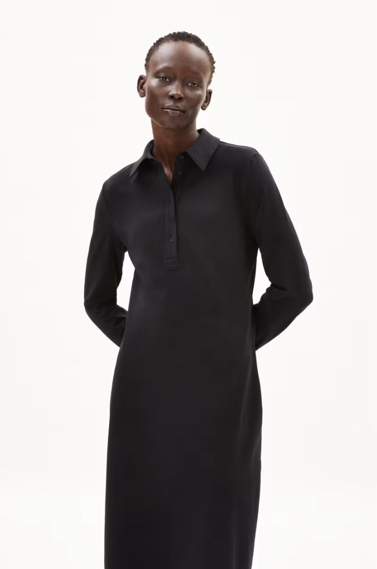 SS25 - ARMEDANGLES - Aniniaa Dress in Black - close - front 5 