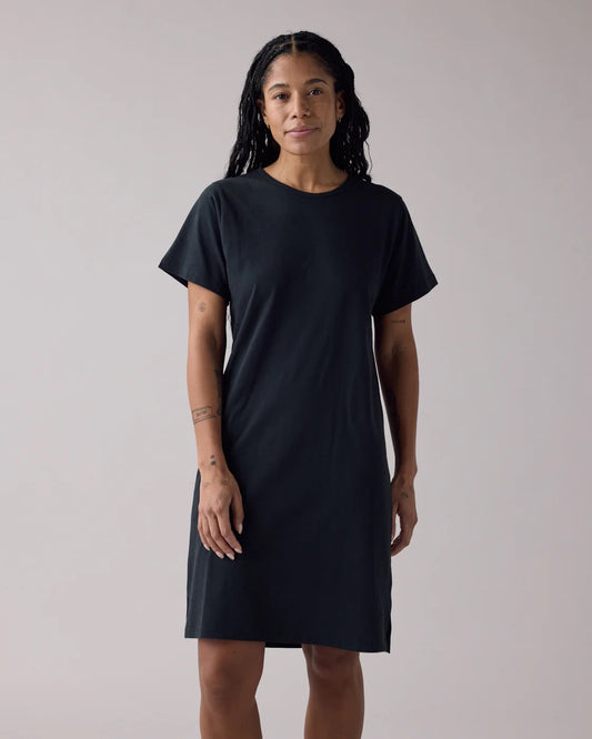 SS25 - Anián - The Circular Tee Dress in Black - front 1