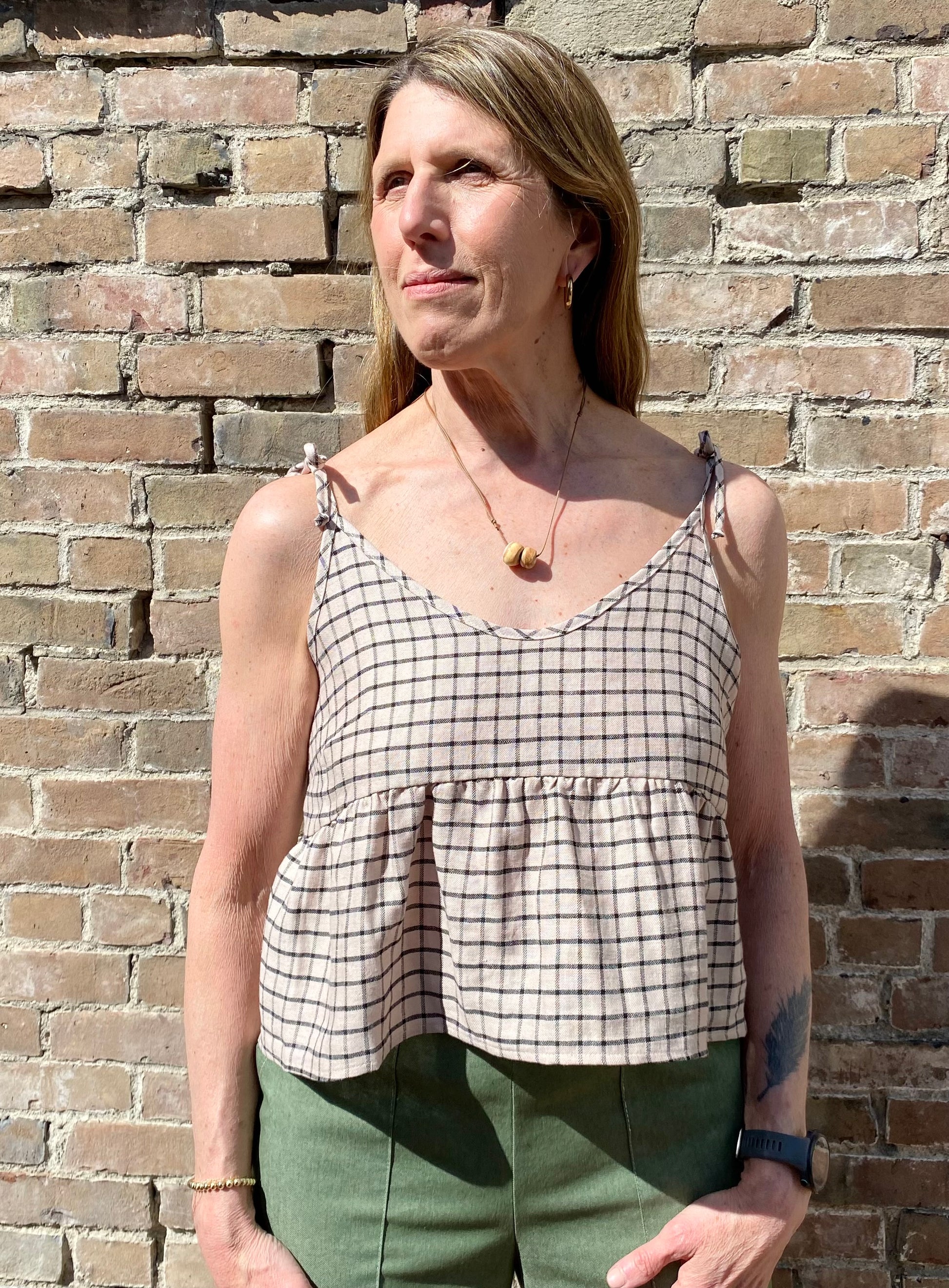SS25 - Cokluch - Bayang Top in Harper Ocean - front 