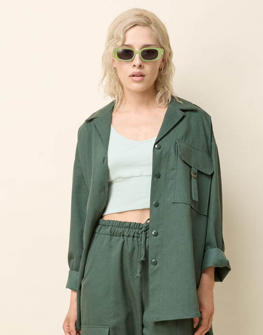SS25 - Cokluch - Iryna Top in Tyler Twill Eden - front 1 