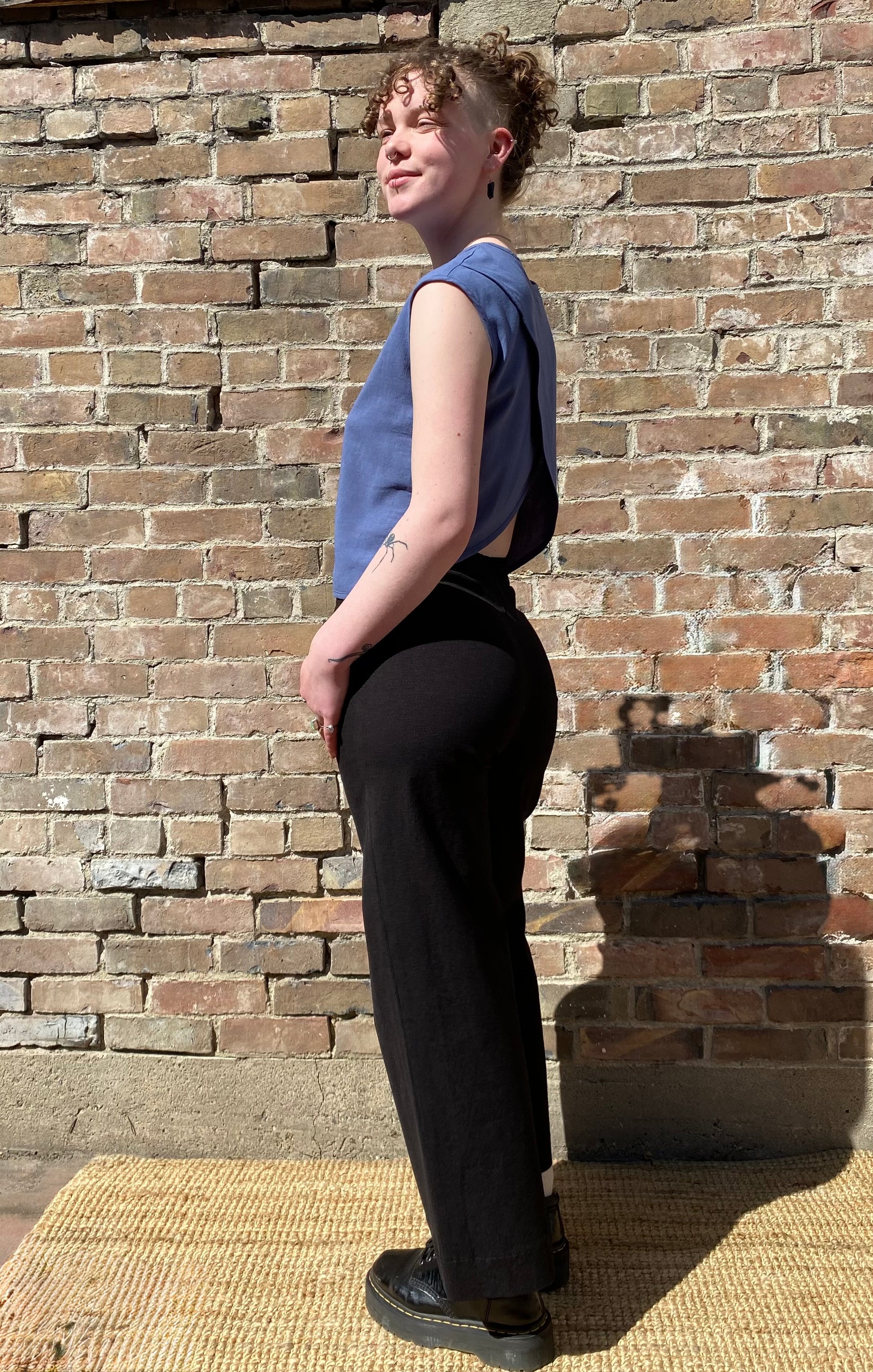 SS25 - Dagg and Stacey -  Cranston Linen Pant in Black - back 6 