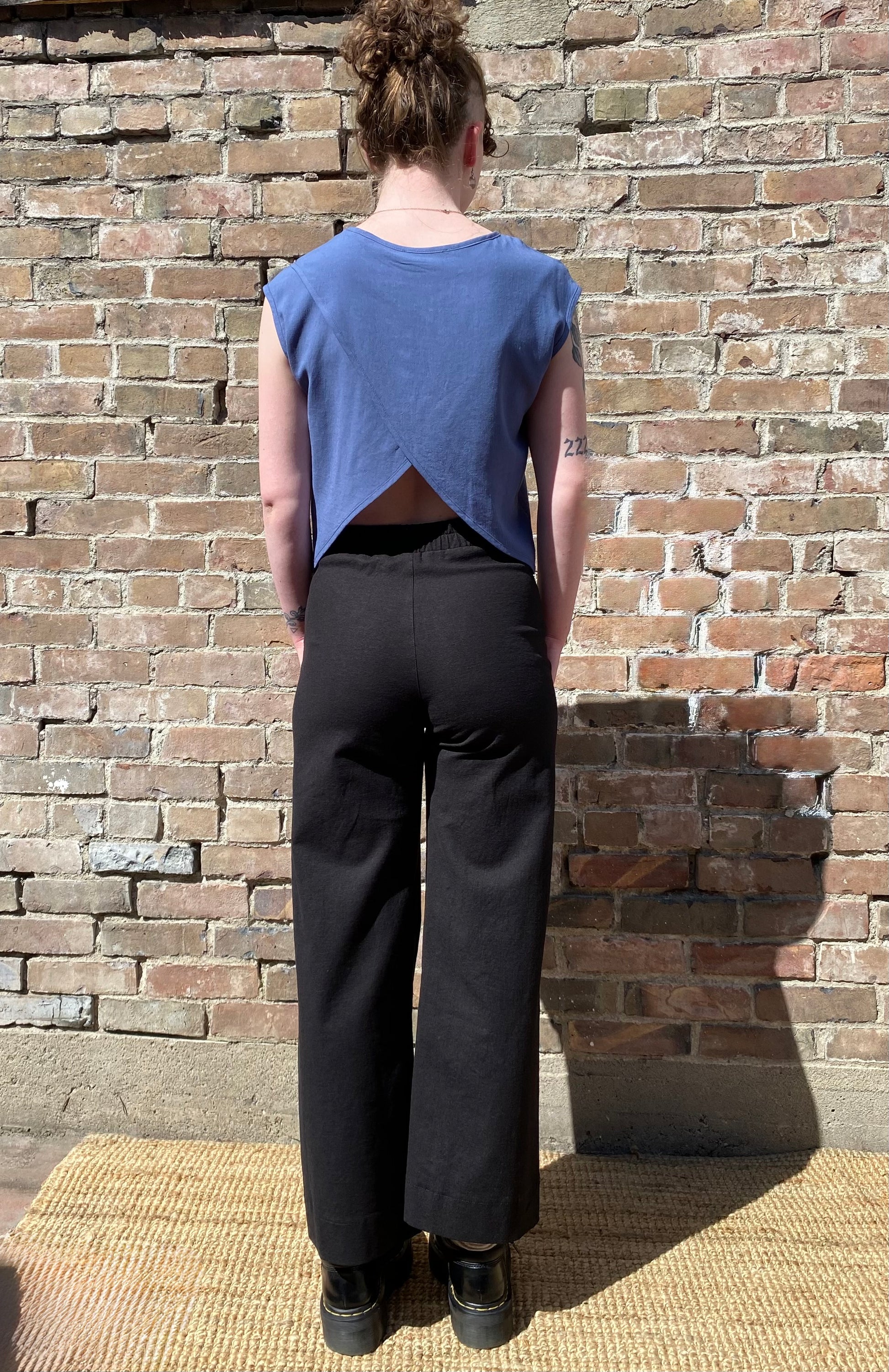SS25 - Dagg and Stacey -  Cranston Linen Pant in Black - back 7