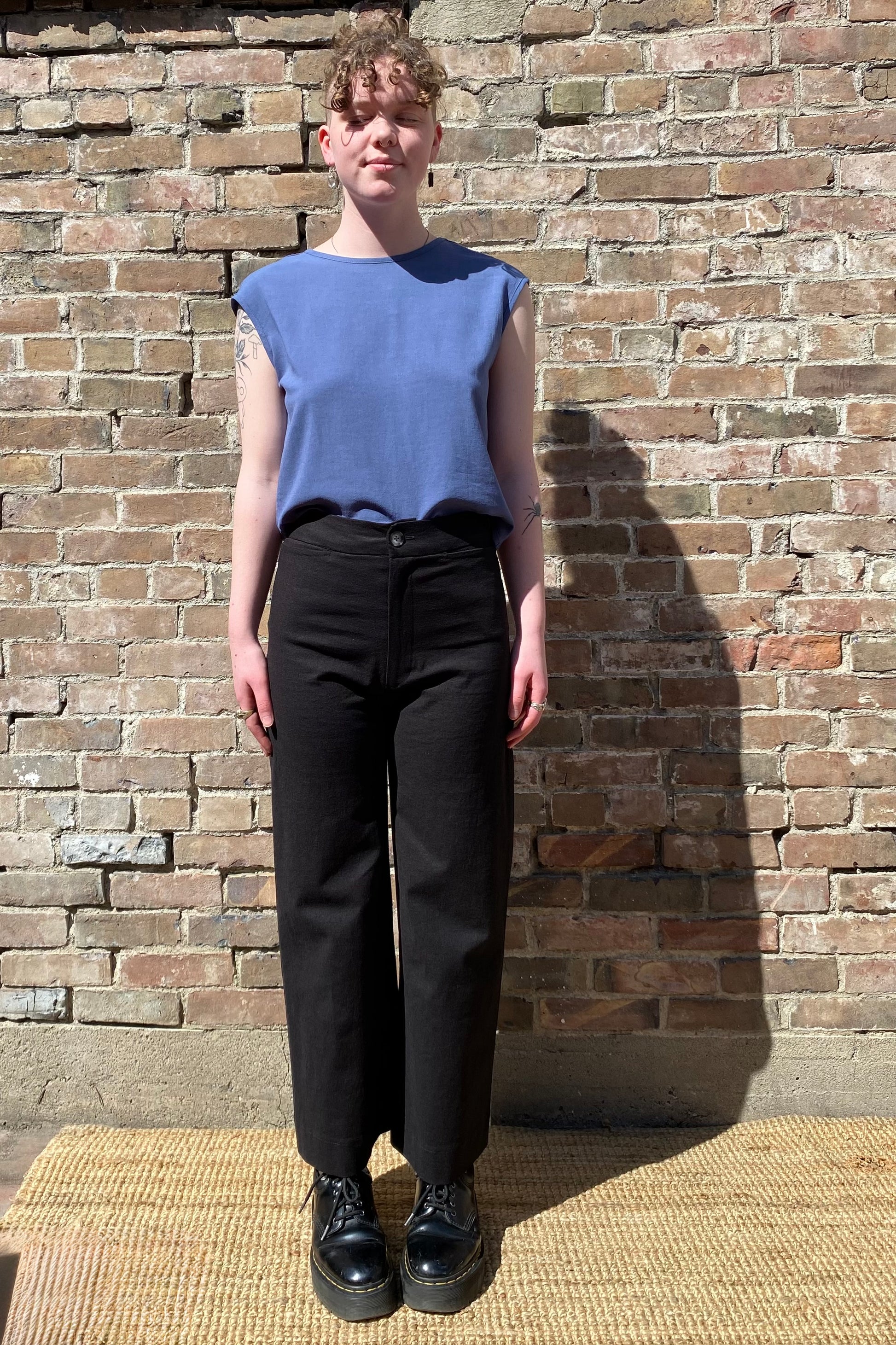 SS25 - Dagg and Stacey -  Cranston Linen Pant in Black - front 