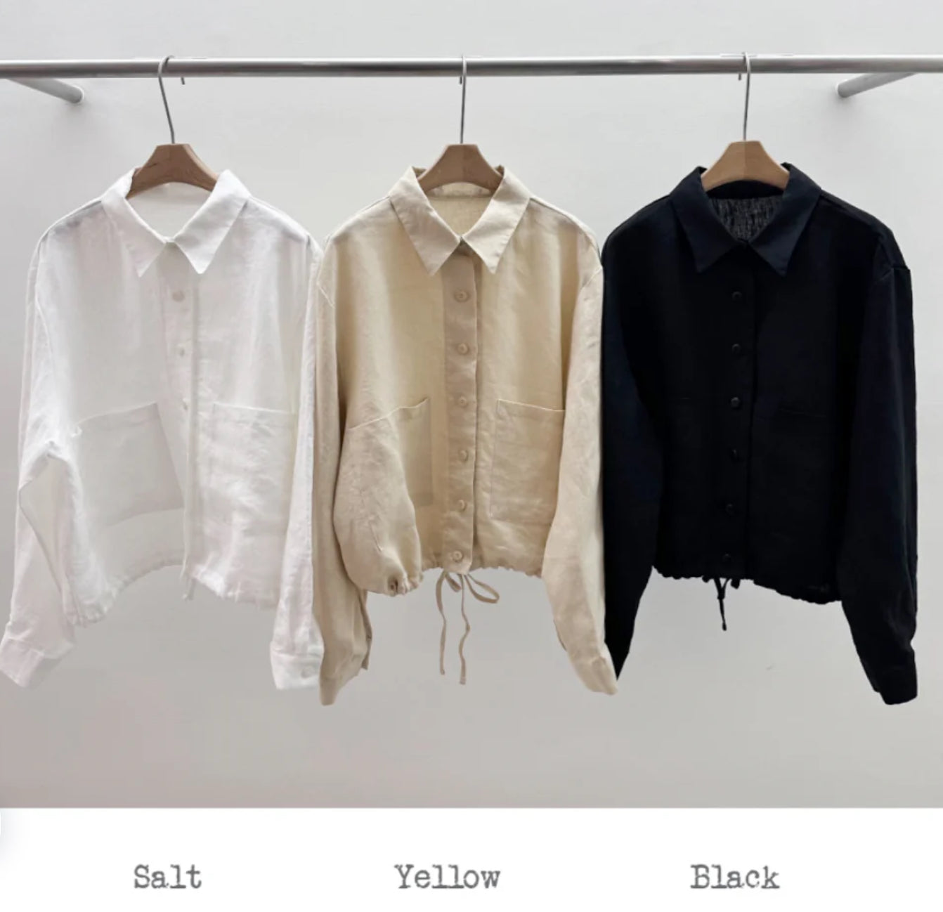 SS25 - It is Well L.A - Linen Shirket in Black - front display 1 