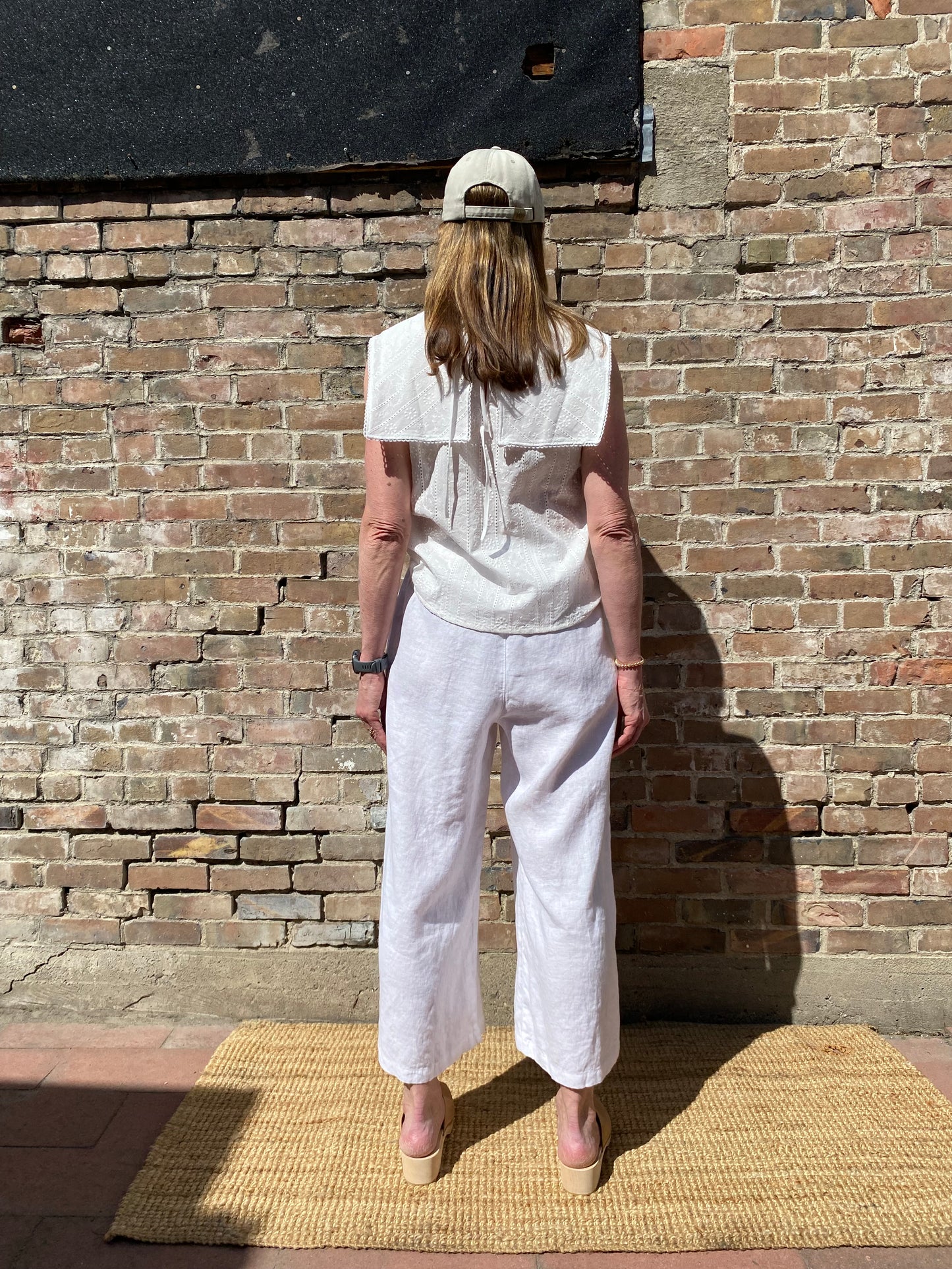 SS25 - It is Well L.A - Wide Linen Pants in Salt - back 2 