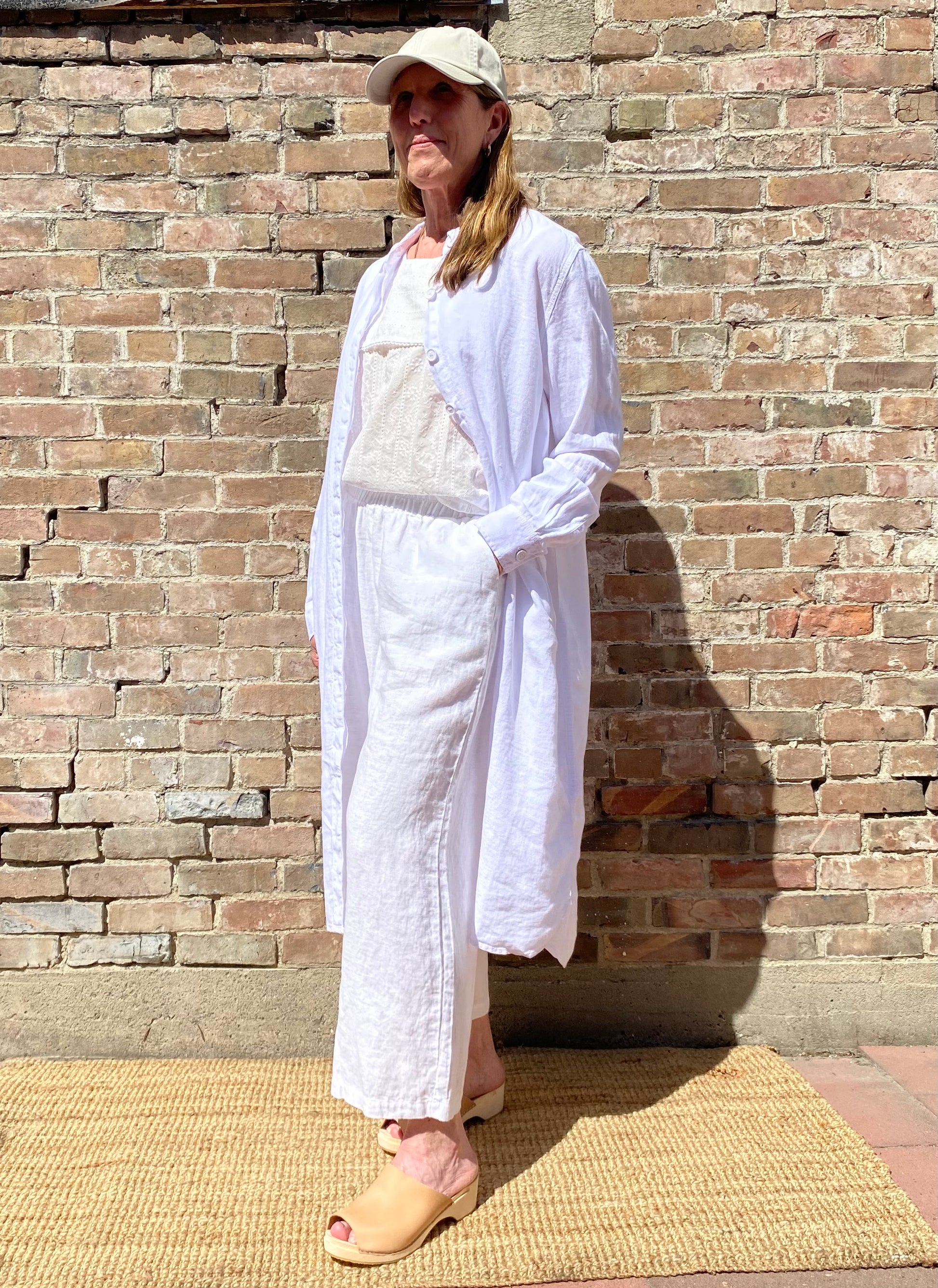 SS25 - It is Well L.A - Wide Linen Pants in Salt - side 3 