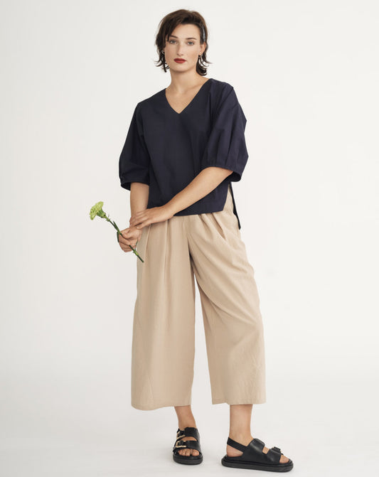 SS25 - JENNIFER GLASGOW - Serpens Pants in Sand - front 1