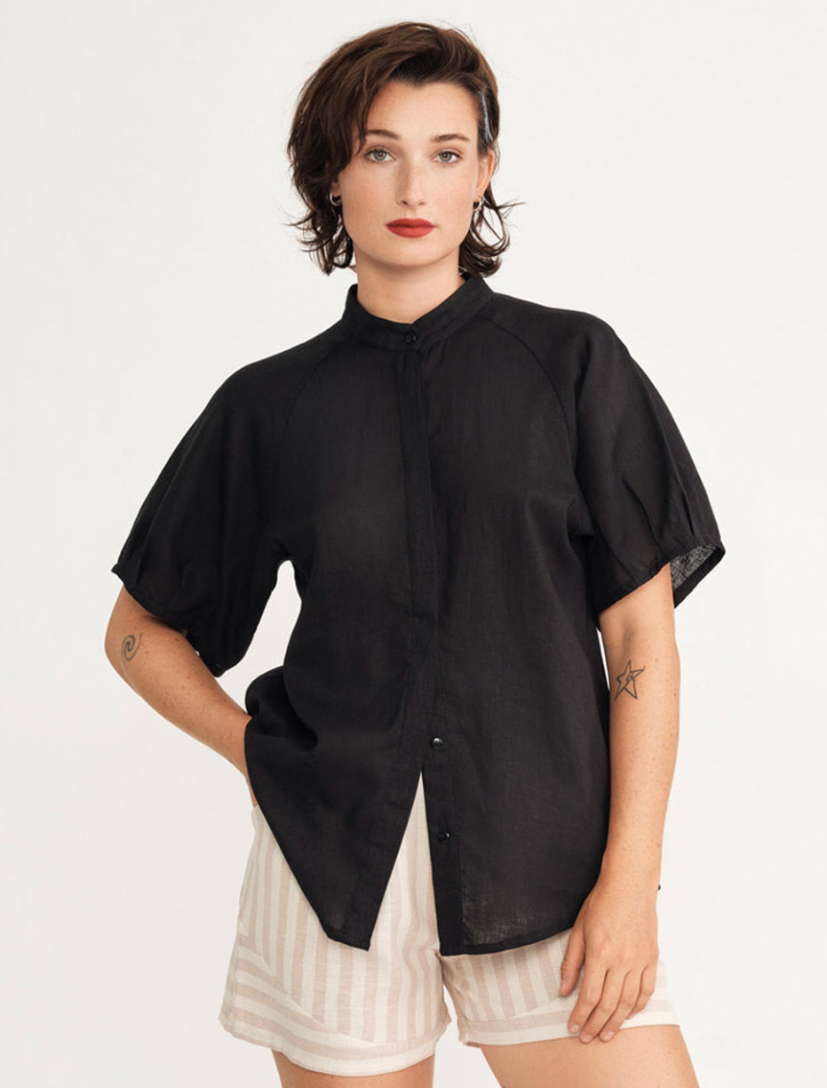 SS25 - Jennifer Glasgow - Hydra Top in Black - front 1 