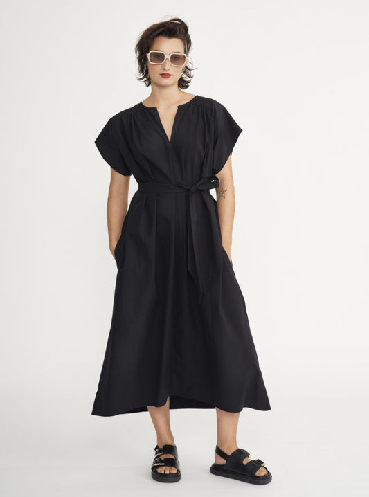 SS25 - Jennifer Glasgow - The Tower Dress in Black - front 2 
