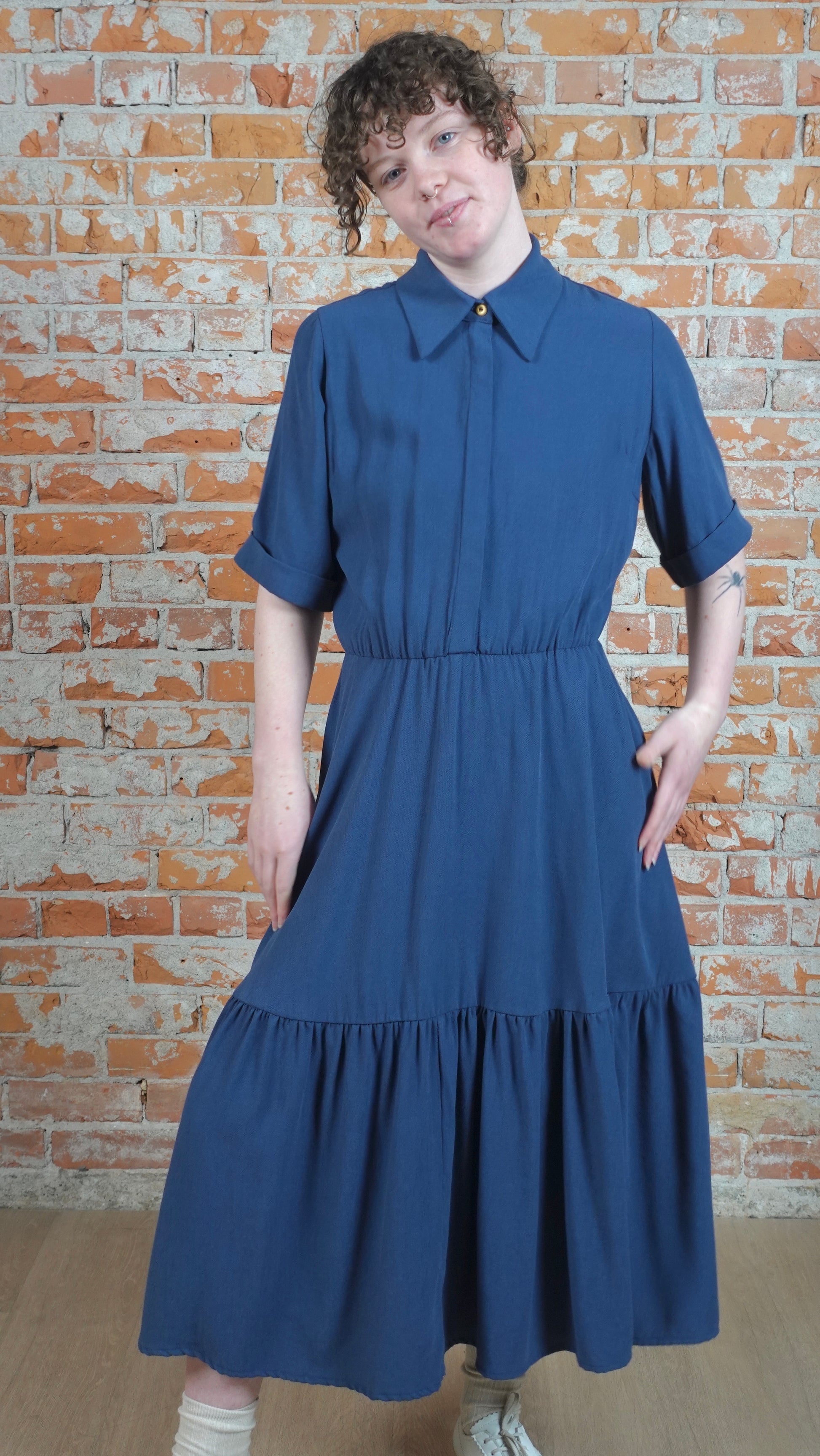 SS25 - Marigold - Sissi Dress in Ocean - front 1 