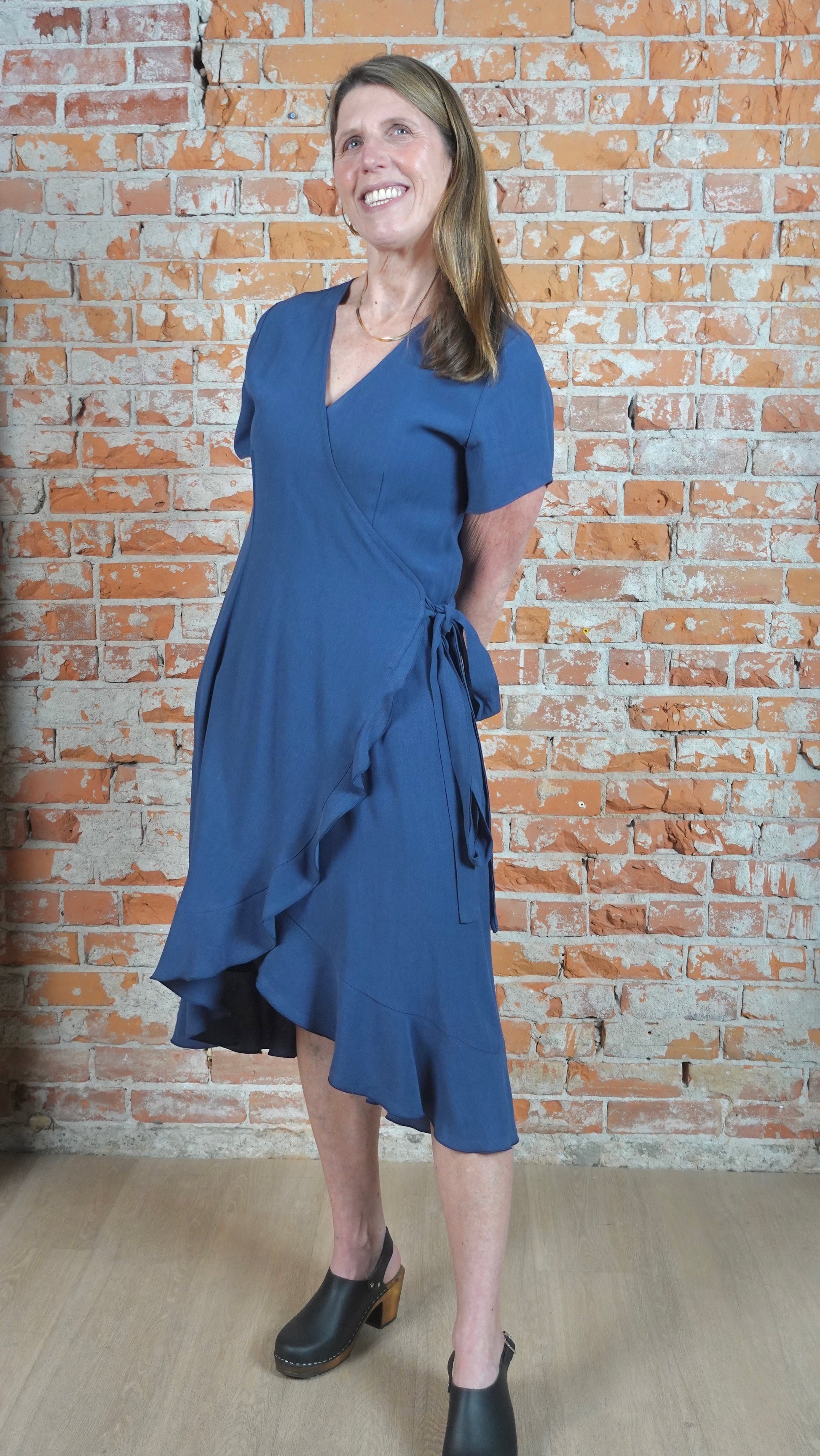 SS25 - Marigold Montreal - Laila dress in Ocean - front 3 