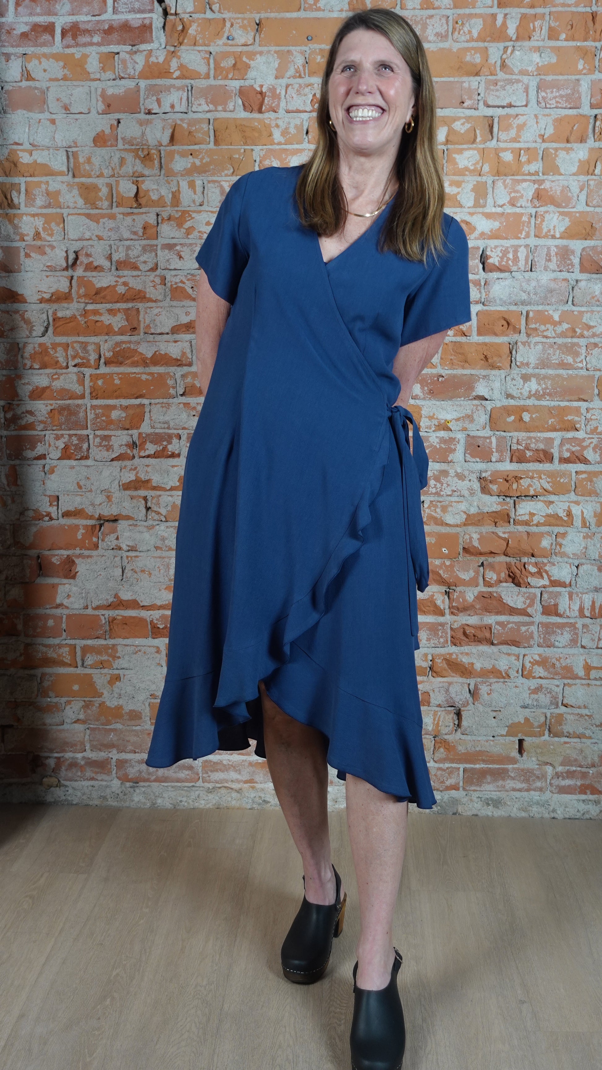 SS25 - Marigold Montreal - Laila dress in Ocean - front 4