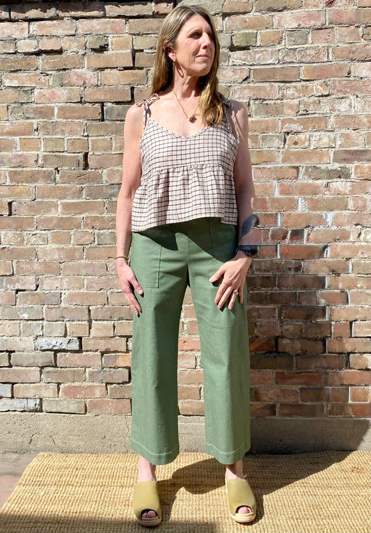 SS25 - Marigold Montreal - Rocky Pants in Green - front 1