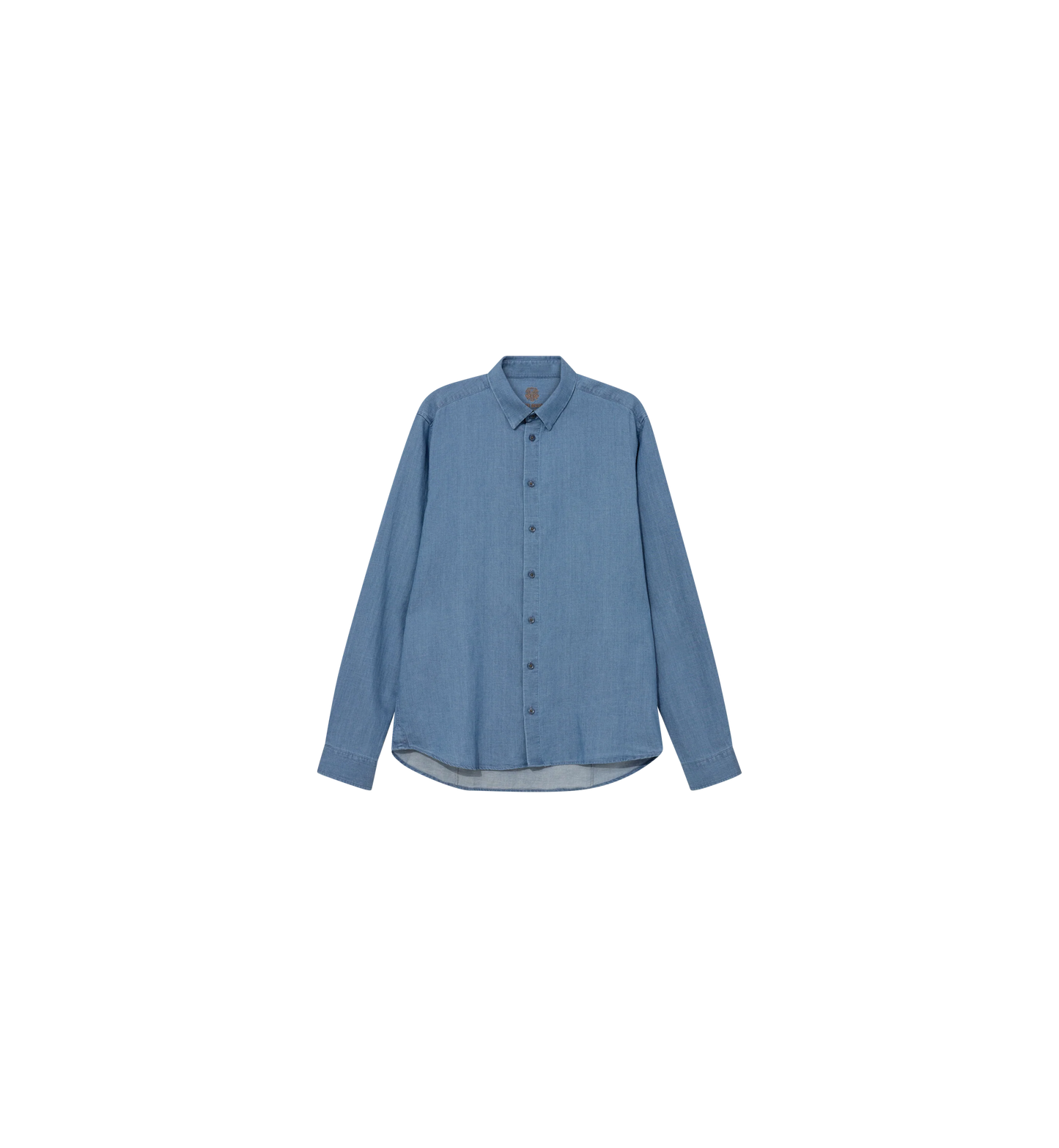 SS25 - Mos Mosh Gallery - Marco Chambray Shirt in Marine Blue - front diplay 3