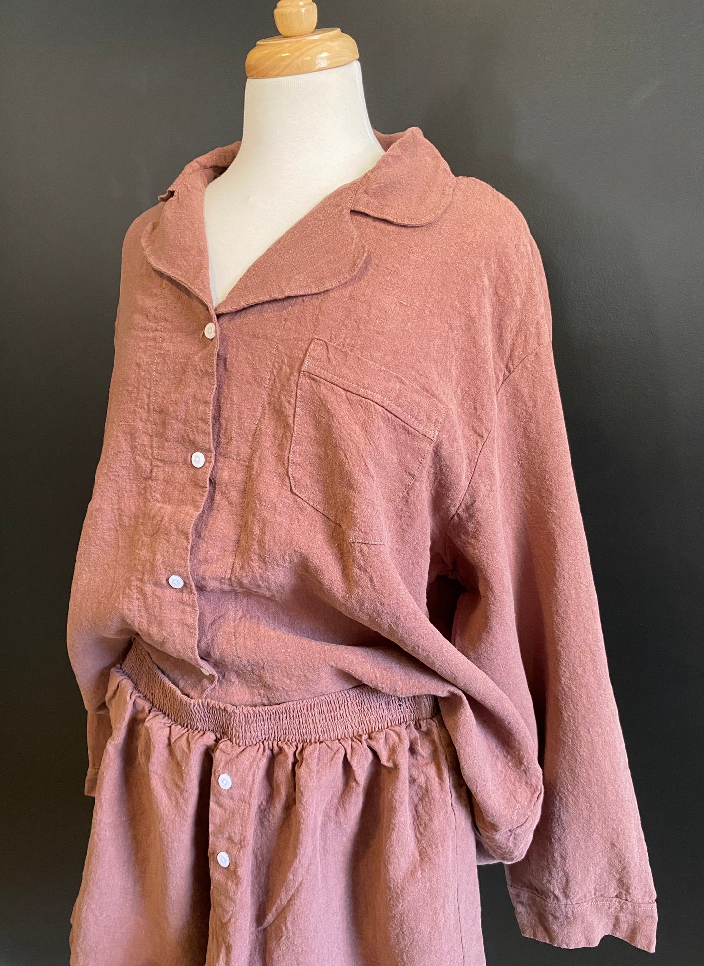 SS25 - Shelter | Summer Linen PJ’s in Cocoa - 2