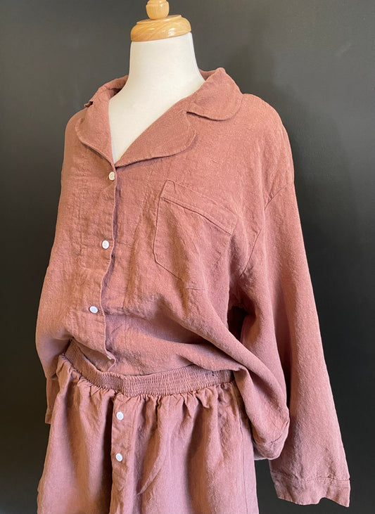 SS25 - Shelter | Summer Linen PJ’s in Cocoa - 2