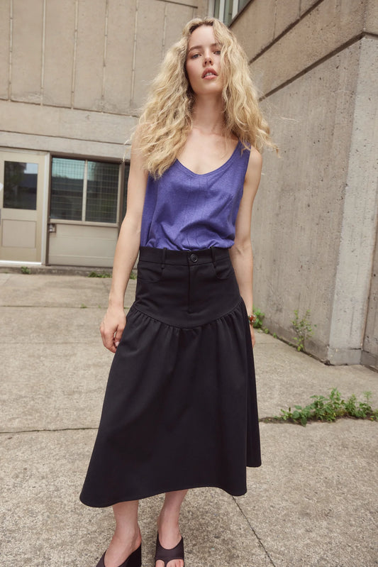 Summer Top in Midnight - Eve Gravel