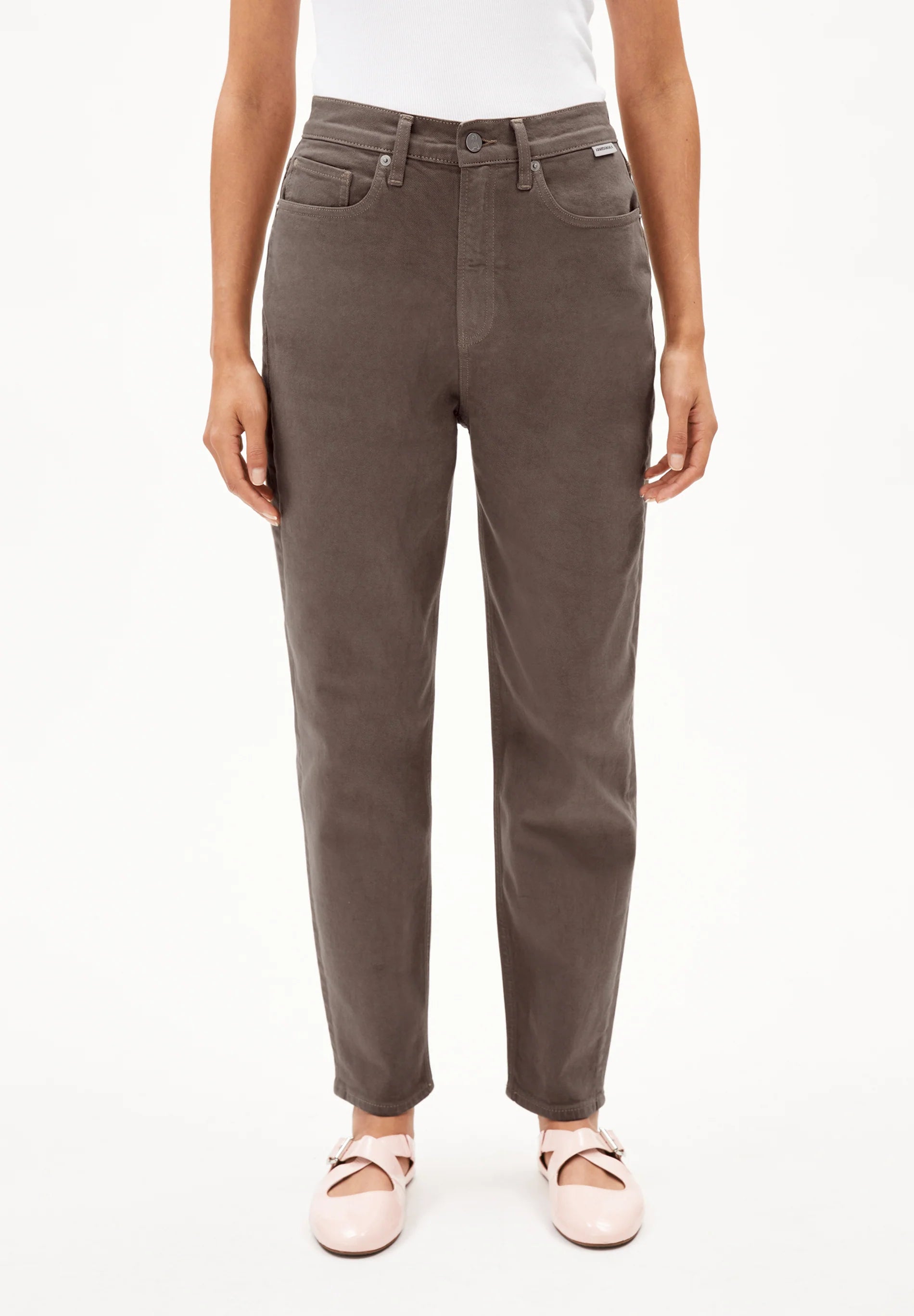 ARMEDANGELS Canada Women's Brown Denim Trousers with a Comfortable Fit for Everyday Wear in Kelowna and Canada