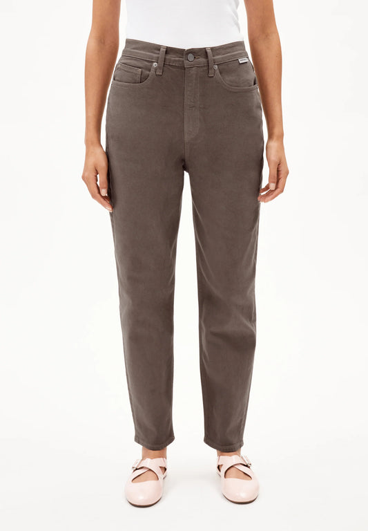 ARMEDANGELS Canada Women's Brown Denim Trousers with a Comfortable Fit for Everyday Wear in Kelowna and Canada