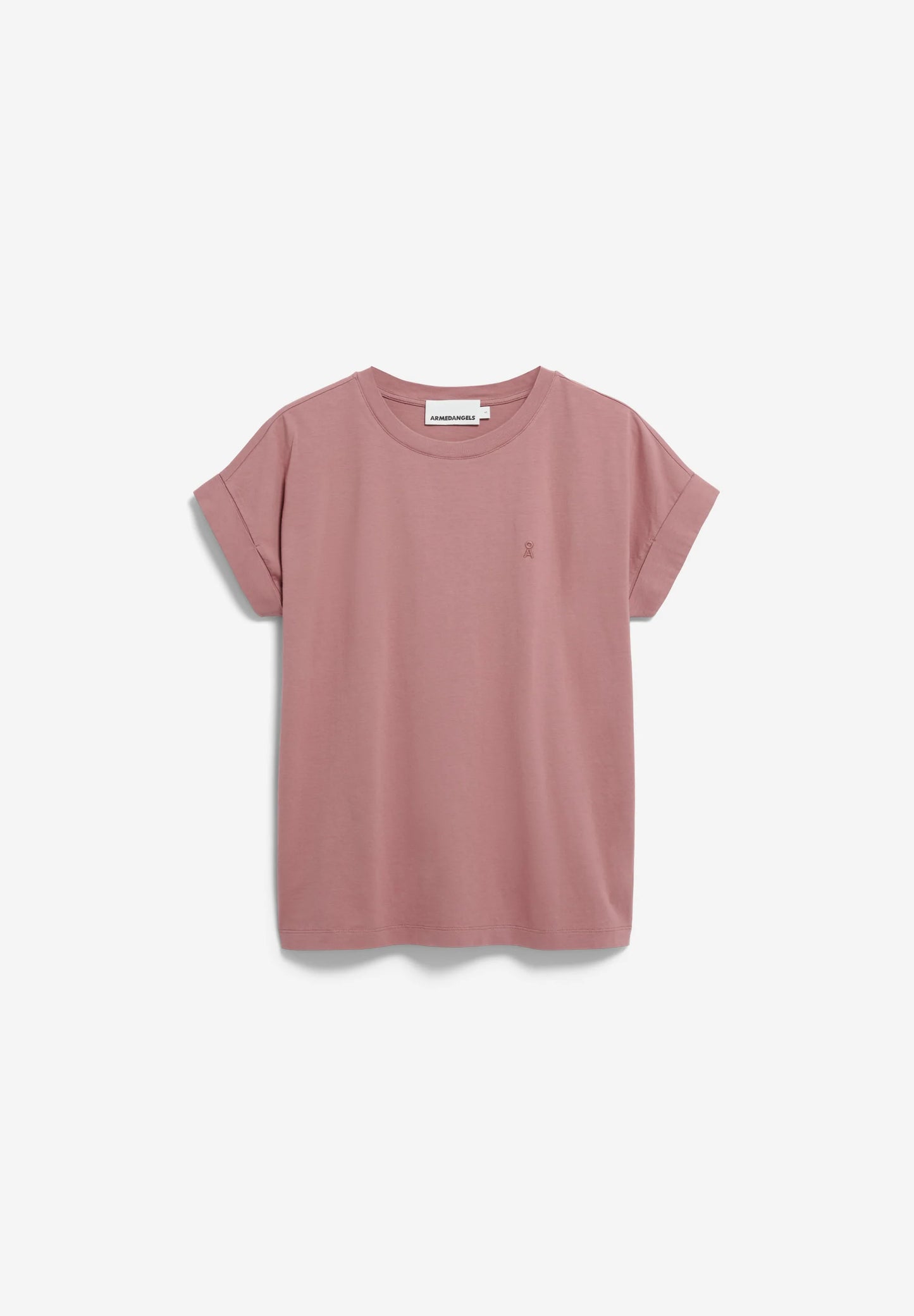 ARMEDANGELS Canada Soft Pink T-Shirt with Rolled Short Sleeves for Casual Comfort in Kelowna and Canada