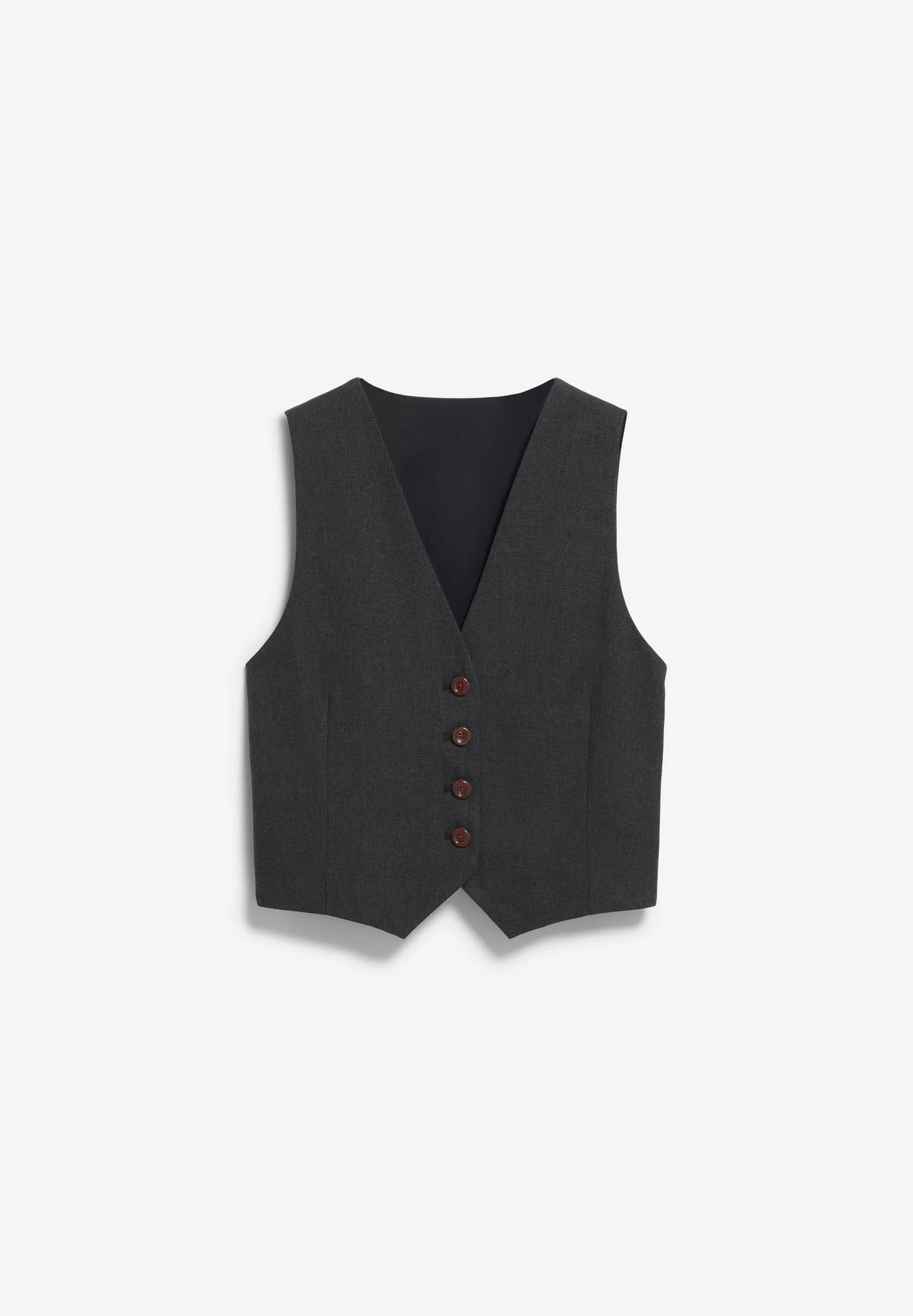ARMEDANGELS Canada Gray Tailored Vest with Button Front Design for Smart Casual Wear in Kelowna