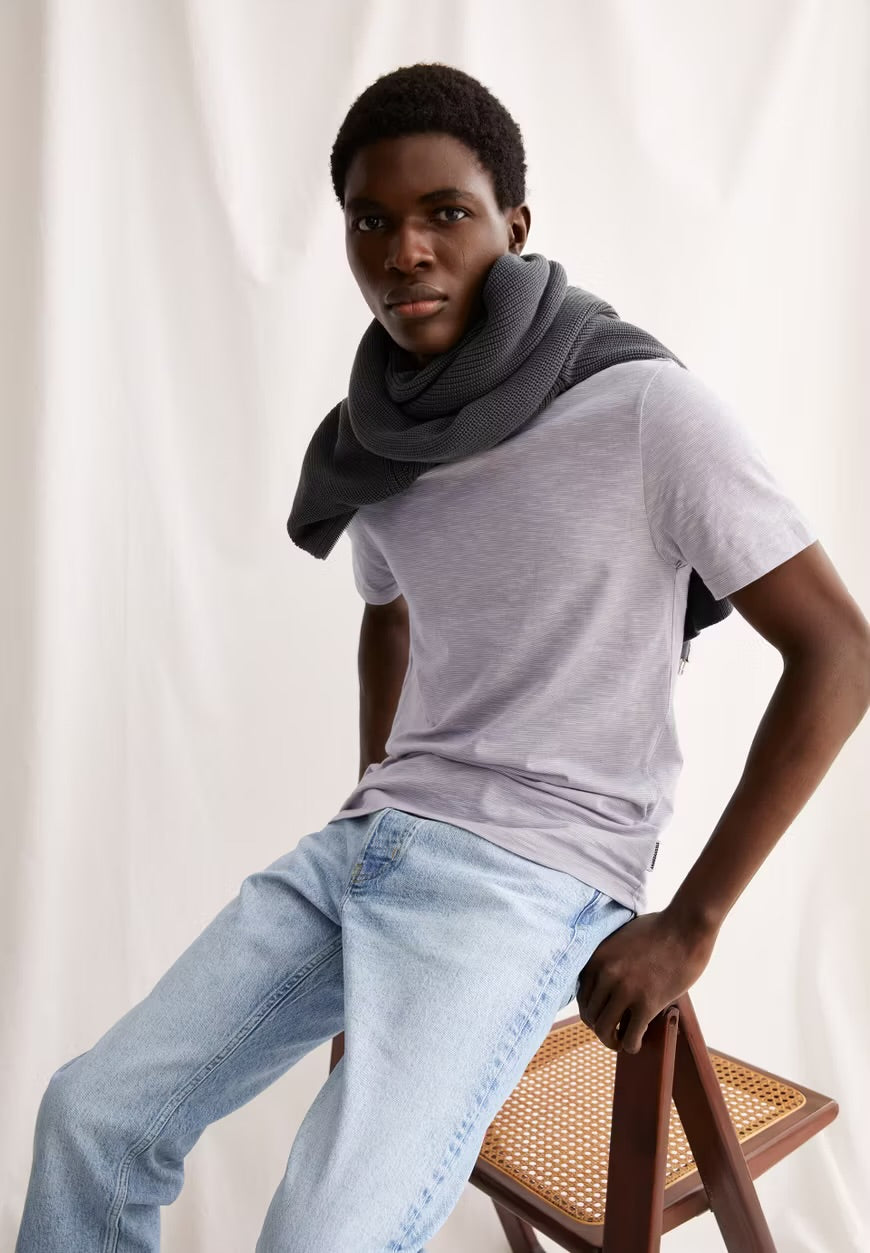 SS25 - ARMEDANGELS Canad - Jaames Structure in Misty Morning-Luna Rock - front 3 