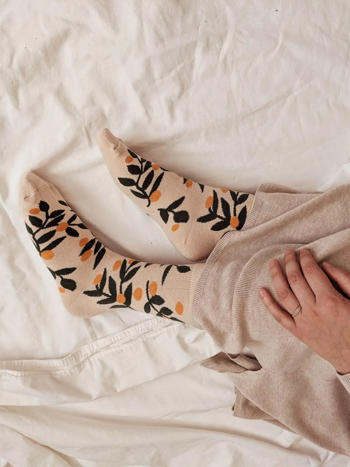 Mimi & August - SS24 - Mandarin Cotton Socks - socks on 3