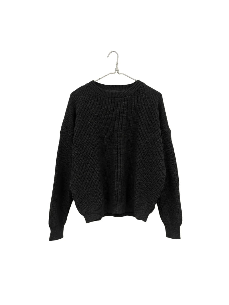 Pull-On Sweater in Black