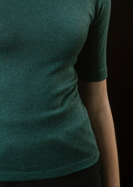 BodyBag by Jude women's fitted green t-shirt with short sleeves for casual wear in Kelowna