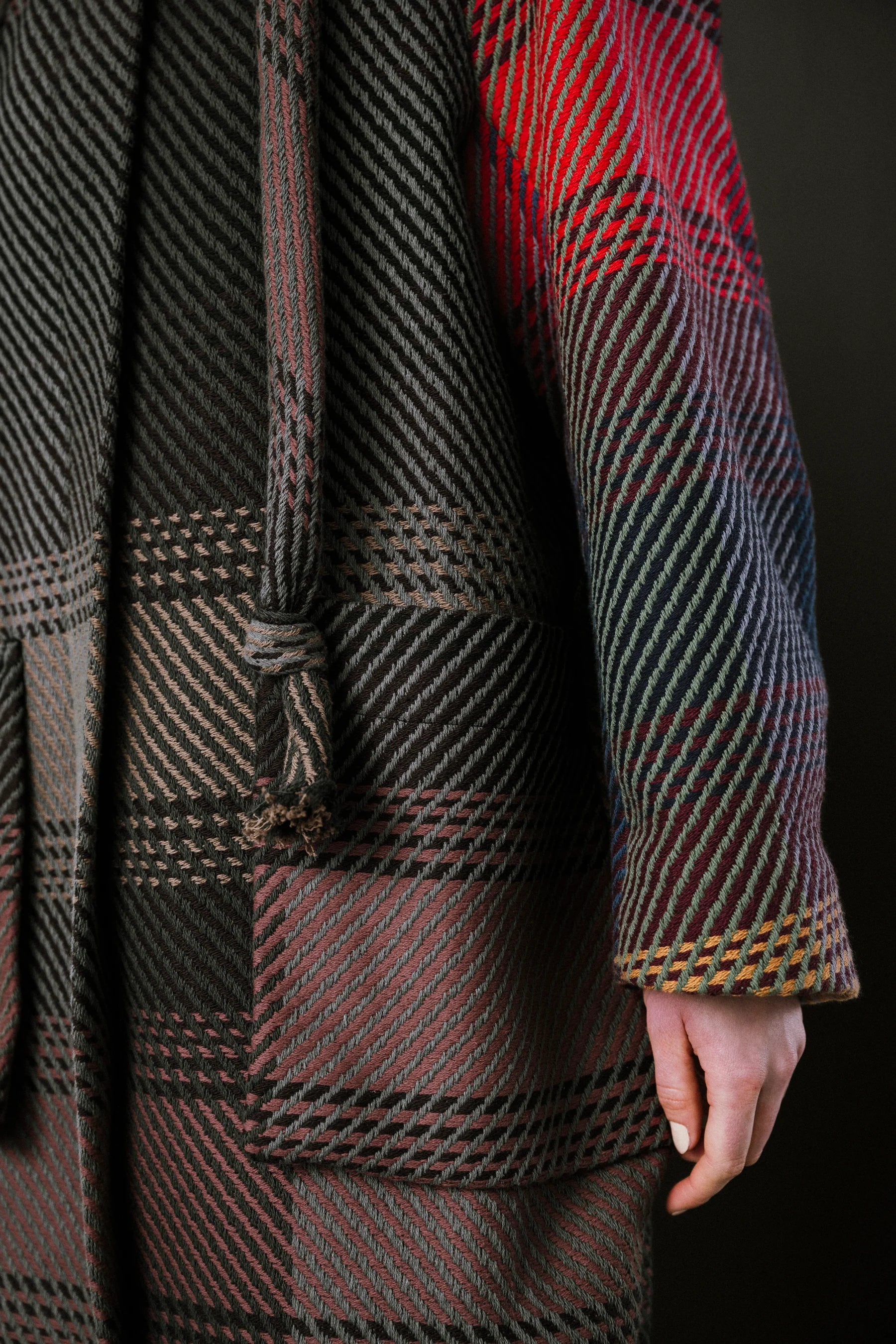 BodyBag by Jude plaid coat with textured fabric and stylish detailing for a modern look in Kelowna
