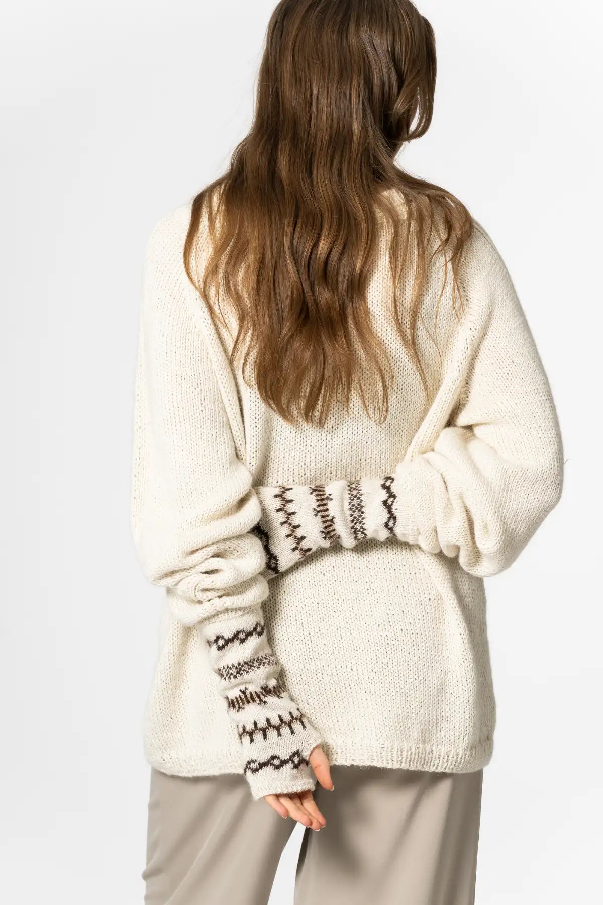 Dinadi Cozy Knit Mittens in Neutral Colors for Warmth and Comfort in Cold Weather in Kelowna and Canada