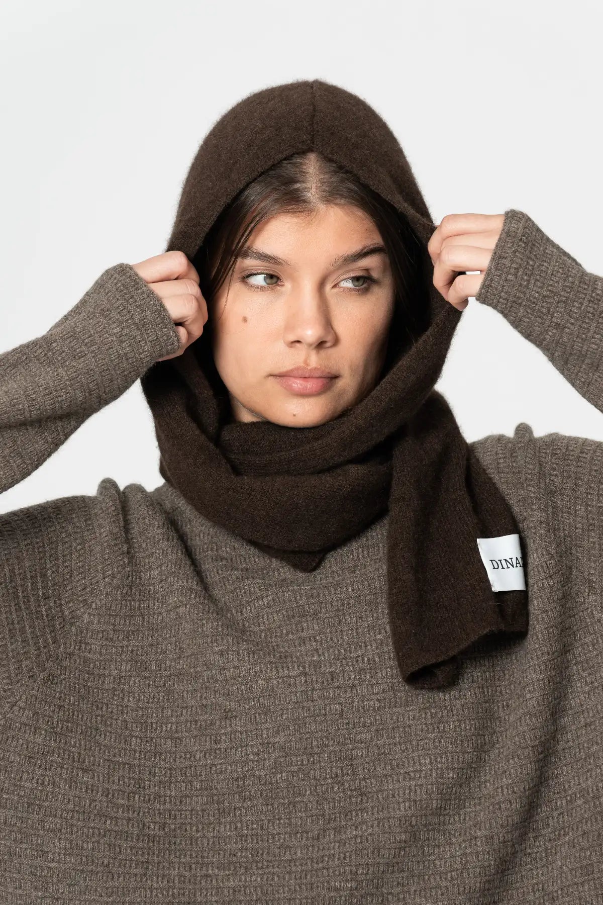 Dinadi Brown Scarf Wrap for Women, Soft Wool Accessory for Cozy Style in Kelowna and Canada